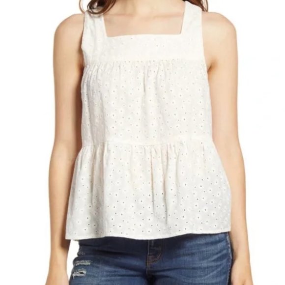 MADEWELL | Eyelet Silhouette Tank Top NWT Sz XL - Picture 1 of 4